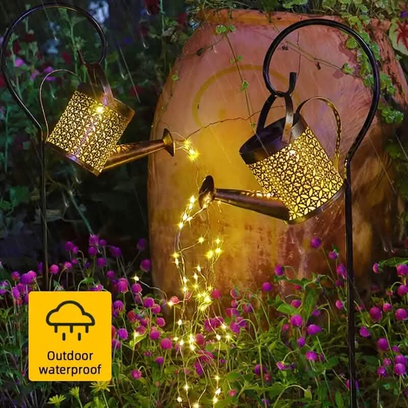 Waterproof Copper Solar Watering Can Light Solar Outdoor Lights - Tophatter Daily Deals