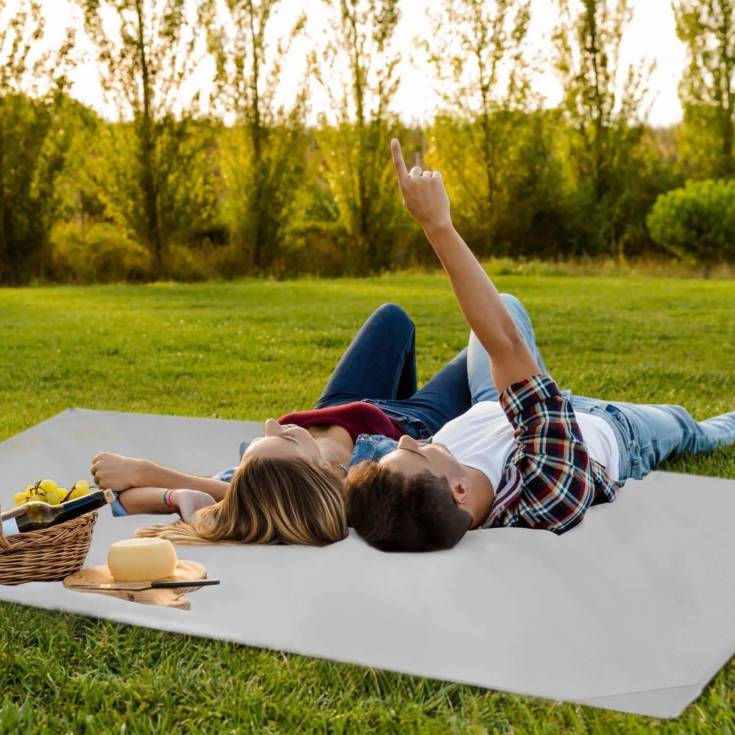 Waterproof Foldable Camping Rug Pocket Sand Proof Picnic Mat Outdoor Recreation - Tophatter Daily Deals