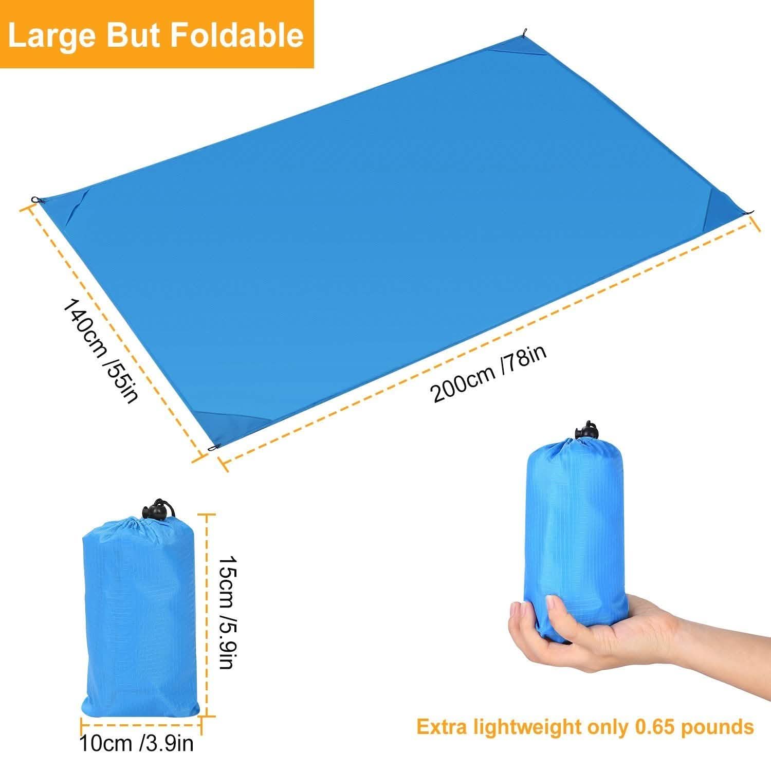 Waterproof Foldable Camping Rug Pocket Sand Proof Picnic Mat Outdoor Recreation - Tophatter Daily Deals