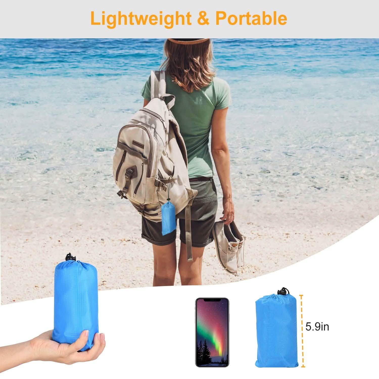 Waterproof Foldable Camping Rug Pocket Sand Proof Picnic Mat Outdoor Recreation - Tophatter Daily Deals