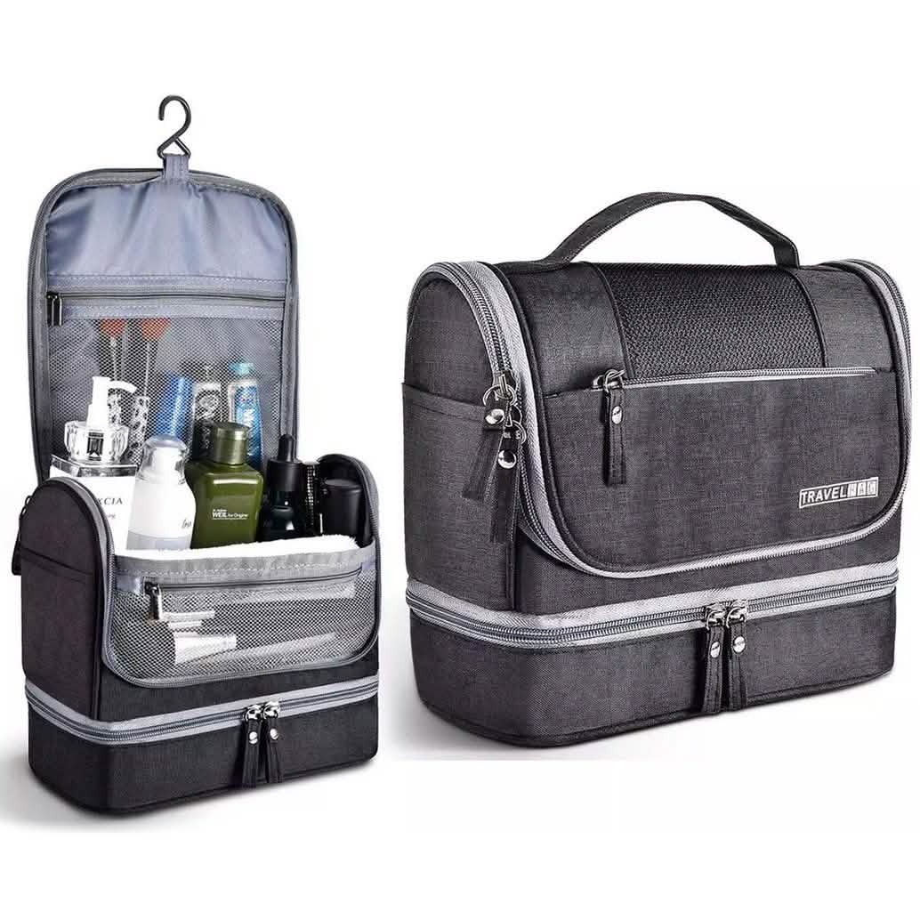 Waterproof Hanging Travel Toiletry Bag for Men and Women Black Beauty & Personal Care - Tophatter Daily Deals