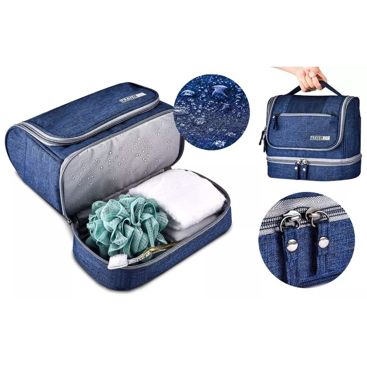 Waterproof Hanging Travel Toiletry Bag for Men and Women Beauty & Personal Care - Tophatter Daily Deals