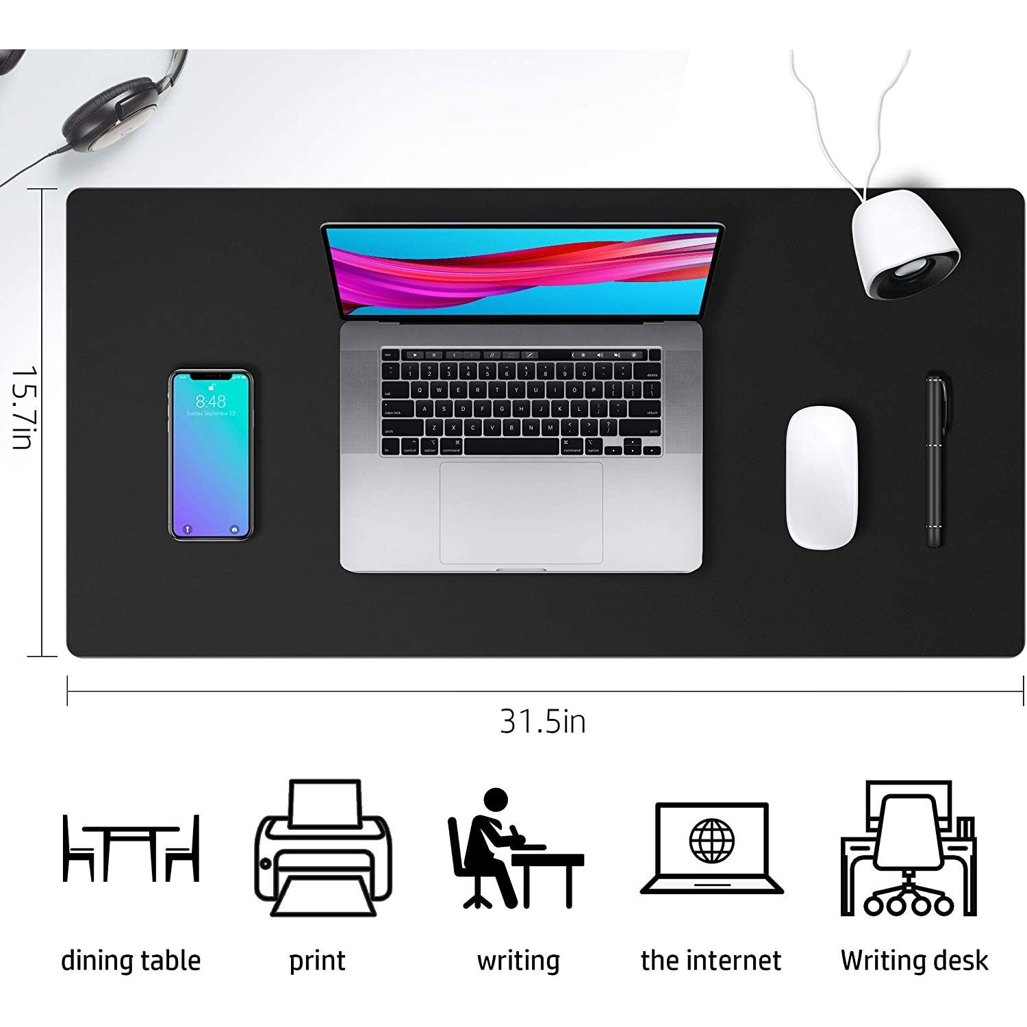 Waterproof Leather Desk Writing Pad for Office and Home Desk Pad - Tophatter Daily Deals