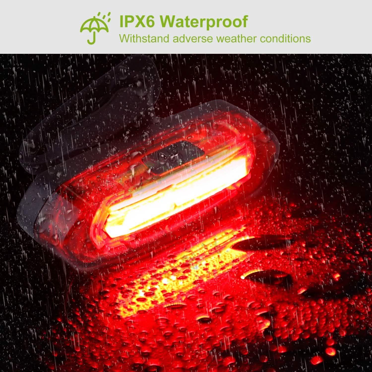 Waterproof USB Rechargeable LED Bicycle Tail Warning Lamp Outdoor Recreation - Tophatter Daily Deals