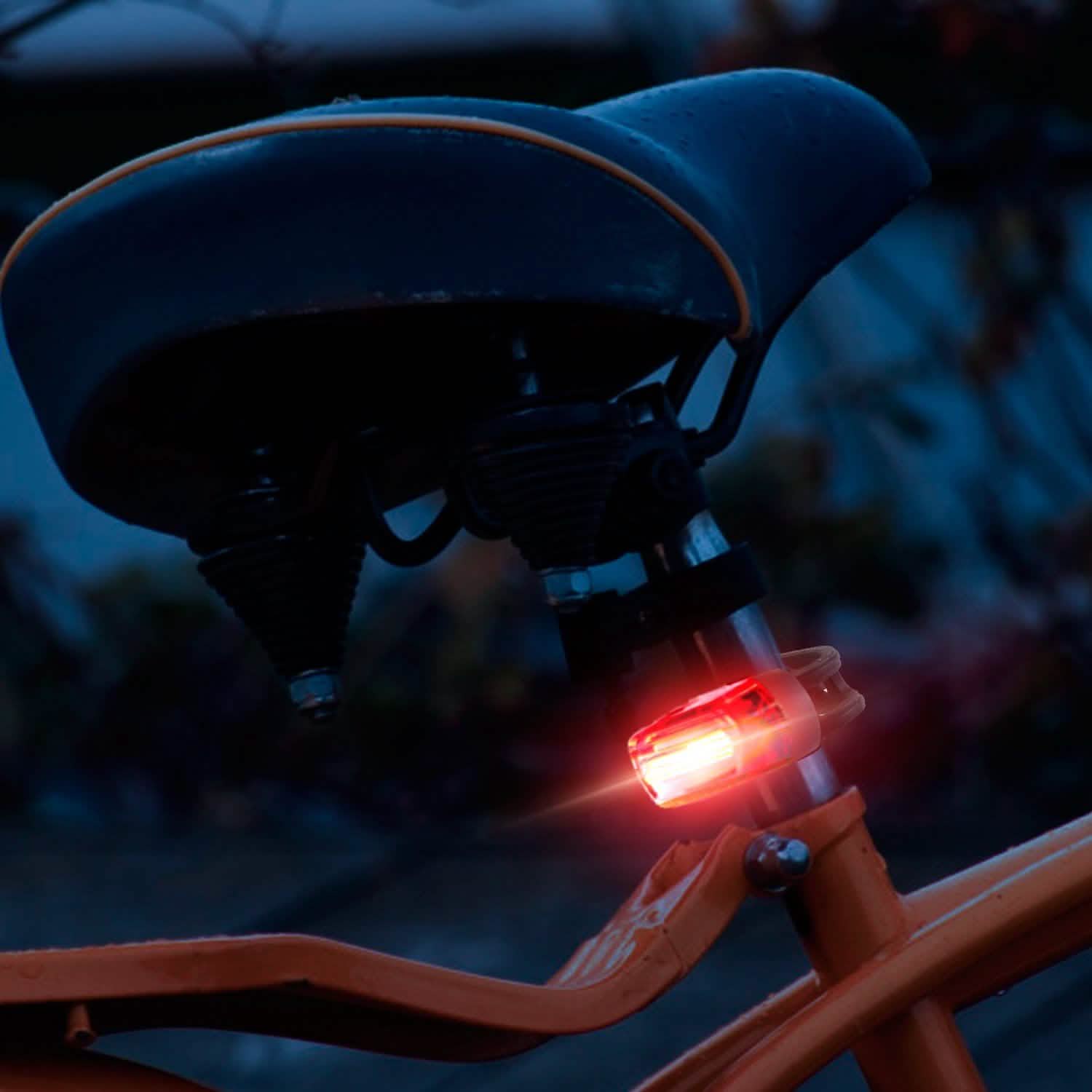 Waterproof USB Rechargeable LED Bicycle Tail Warning Lamp Outdoor Recreation - Tophatter Daily Deals