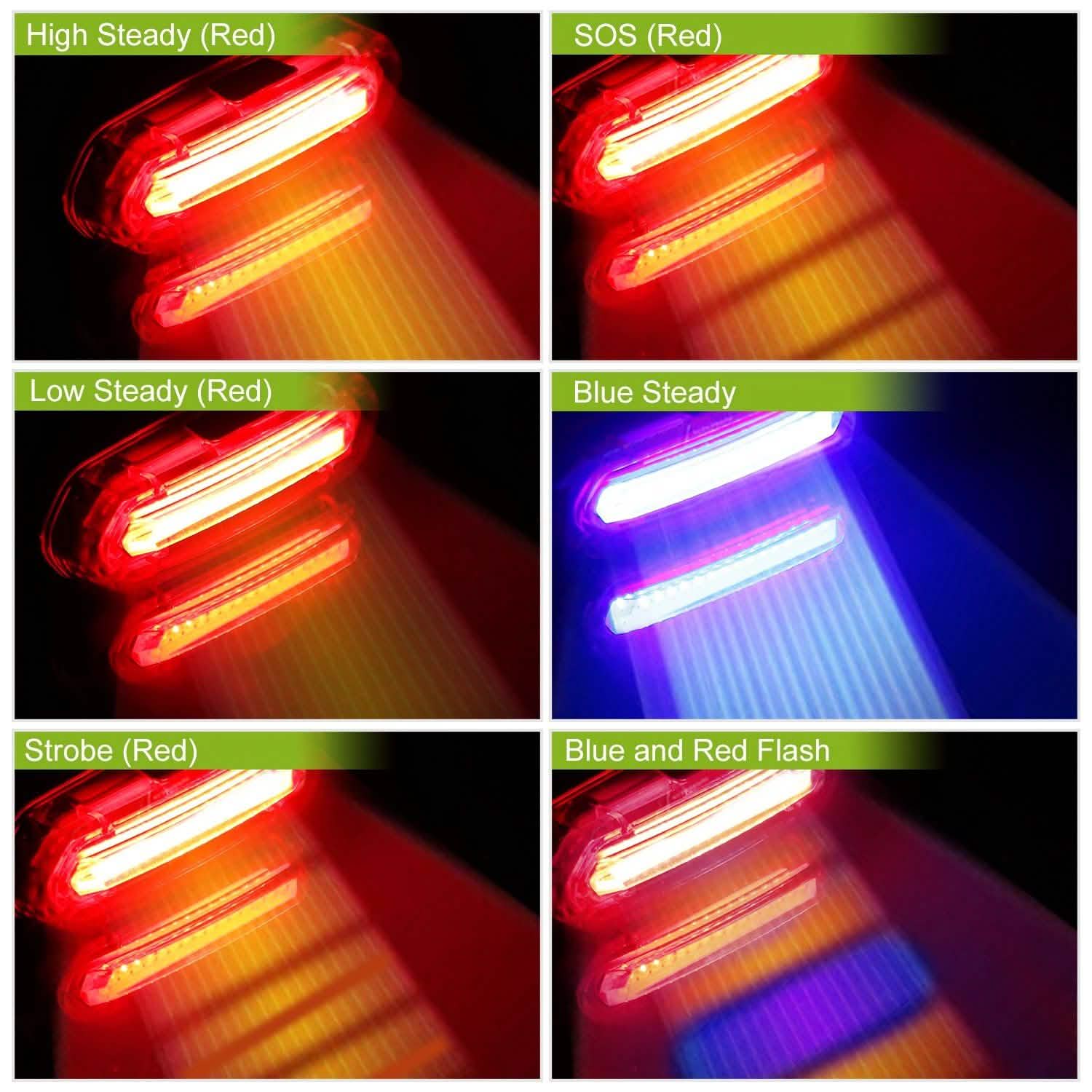 Waterproof USB Rechargeable LED Bicycle Tail Warning Lamp Outdoor Recreation - Tophatter Daily Deals