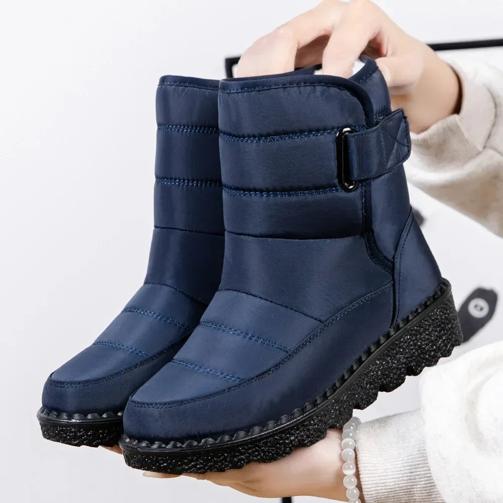 Waterproof Winter Boots For Couples Warm Ankle Shoes Bule Boots - Tophatter Daily Deals