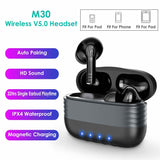 Waterproof Wireless 5.0 TWS Earbuds Headphones - Tophatter Daily Deals