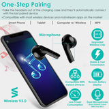 Waterproof Wireless 5.0 TWS Earbuds Headphones - Tophatter Daily Deals