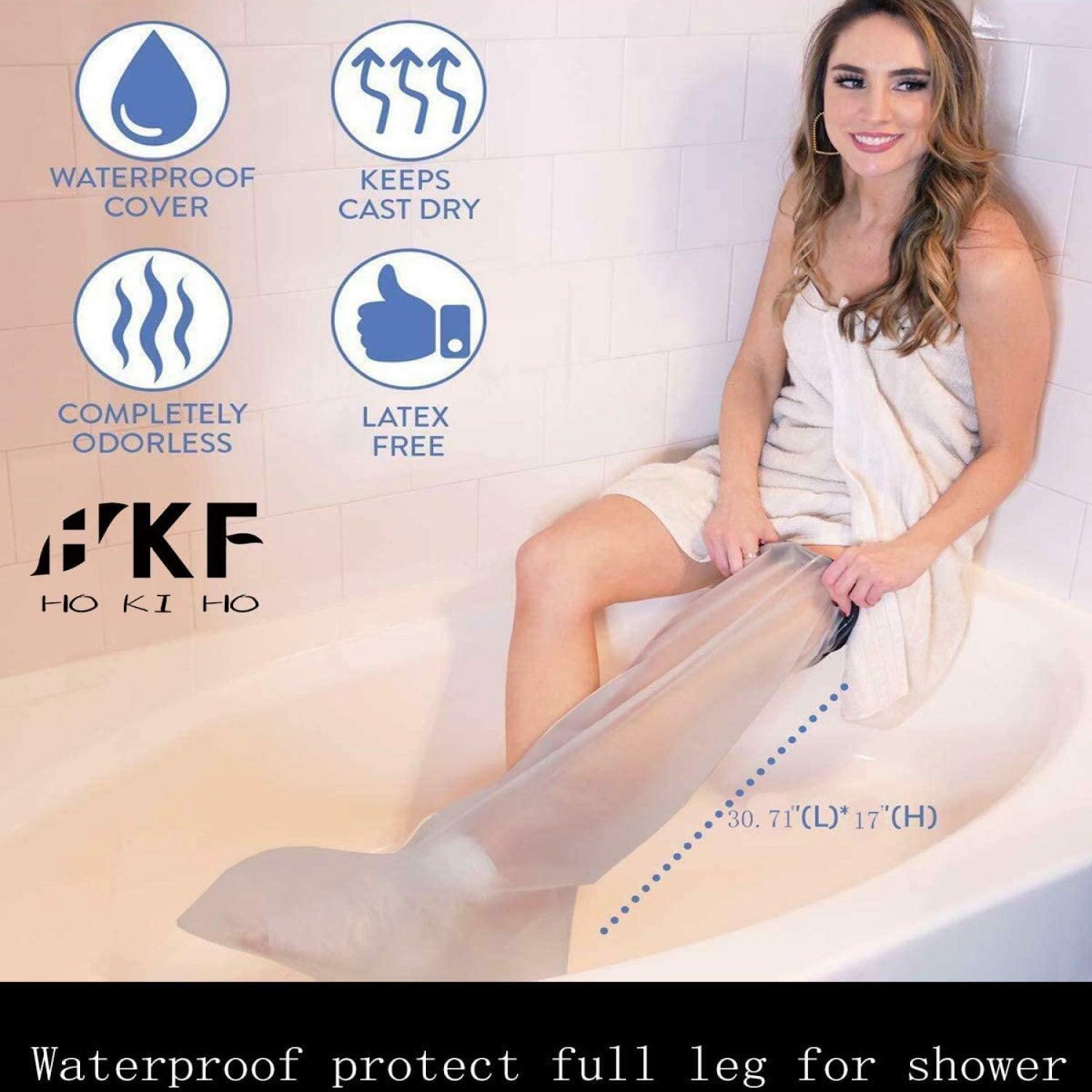 Waterproof Cast Cover Leg - Half Leg Cast Protector Cover for Shower Foot Protector Bandage Personal Care - Tophatter Daily Deals