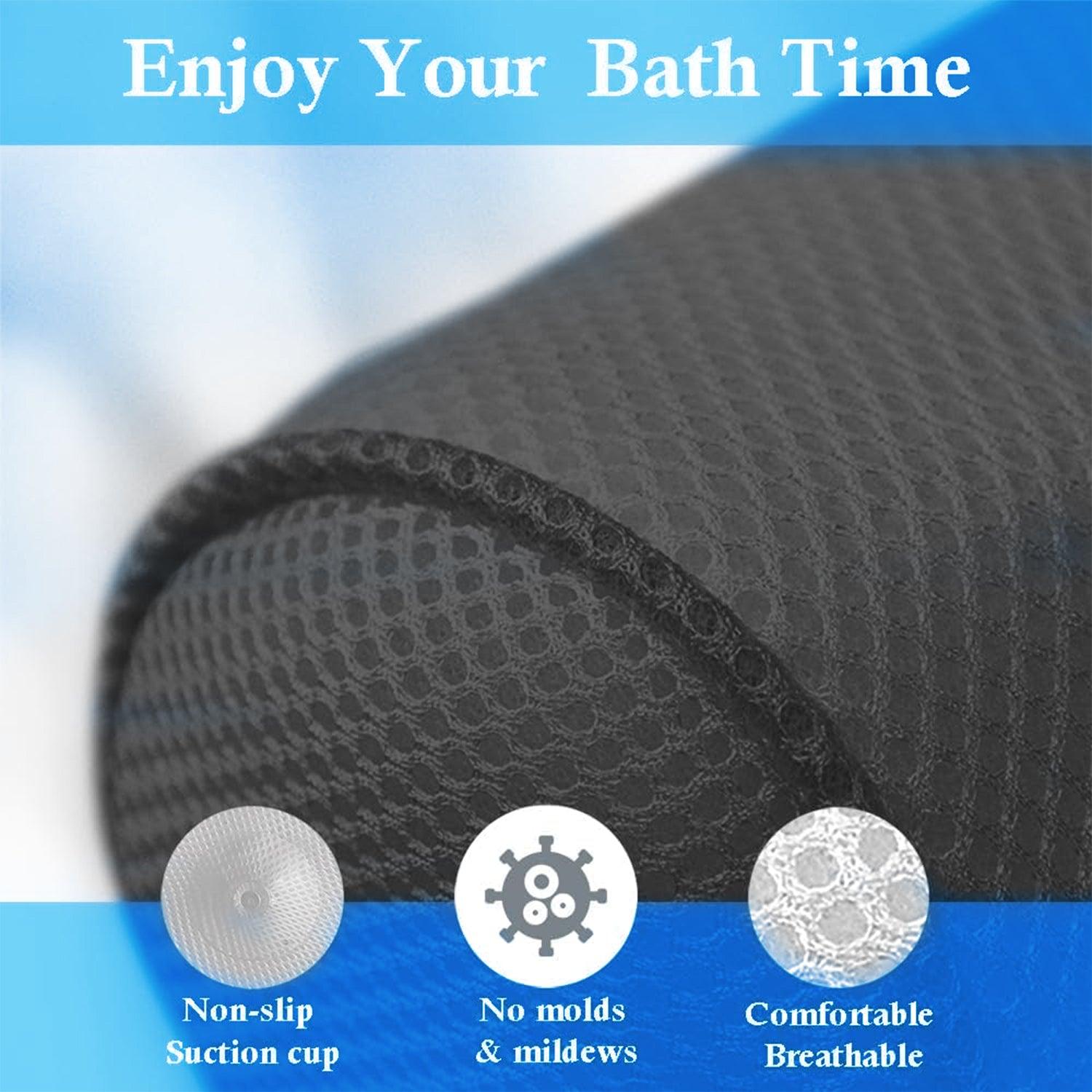 Luxury Bathtub Pillow - Spa Bath Pillow Non-Slip Comfortable Bathtub Headrest Cushion Premium Waterproof Neck Back 4D Mesh Bath Pillows - Tophatter Daily Deals