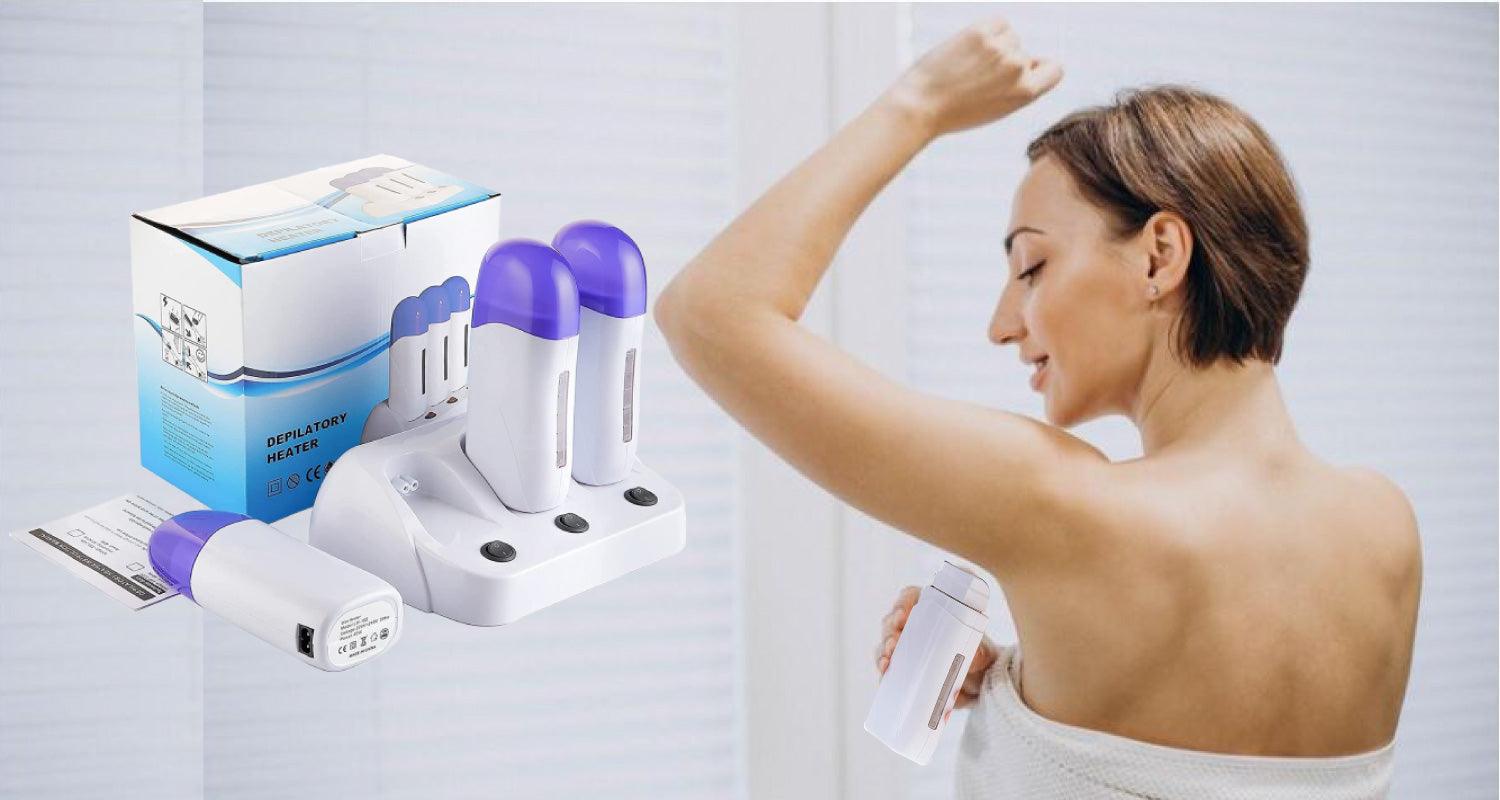 Waxing Roller Machine - Electric Wax Roller Heater Depilatory Roll On Wax Brazilian Waxing Warmer for Women Men, Safe Painless, UK Plug Health & Beauty - Tophatter Daily Deals