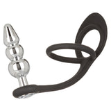 Star Fucker Beaded Plug With Stretchy Black Silicone Dual Enhancer and Silver Metal Probe > Anal Range > Prostate Plugs - Tophatter Daily Deals