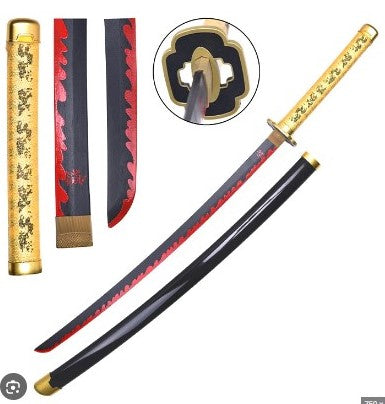 Demon Slayer - Yoriichi Nichirin Katana - Cosplay Safe Wood