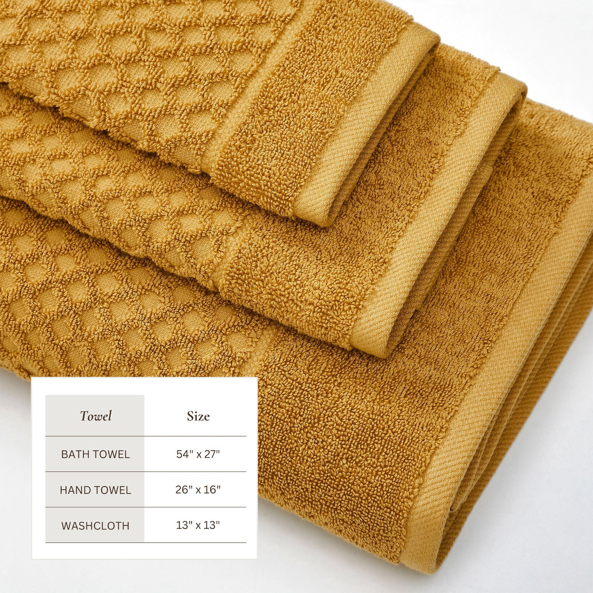 Cotton Diamond Waffle Weave Bath Towel Set - Grayson Collection Bath - Tophatter Daily Deals