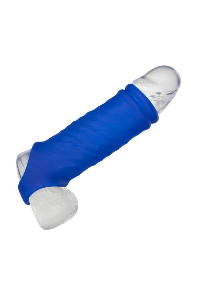 Cal Exotics - Admiral - Liquid Silicone Wave Penis Extension - Blue Sex Toy - Tophatter Daily Deals