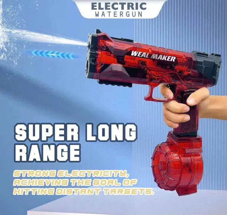 High Pressure 7.4v Electric Burst Weal Maker Water Gun red - Tophatter Daily Deals