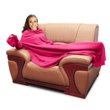 Wearable Fleece Blanket with Sleeves Women's Loungewear - Tophatter Daily Deals