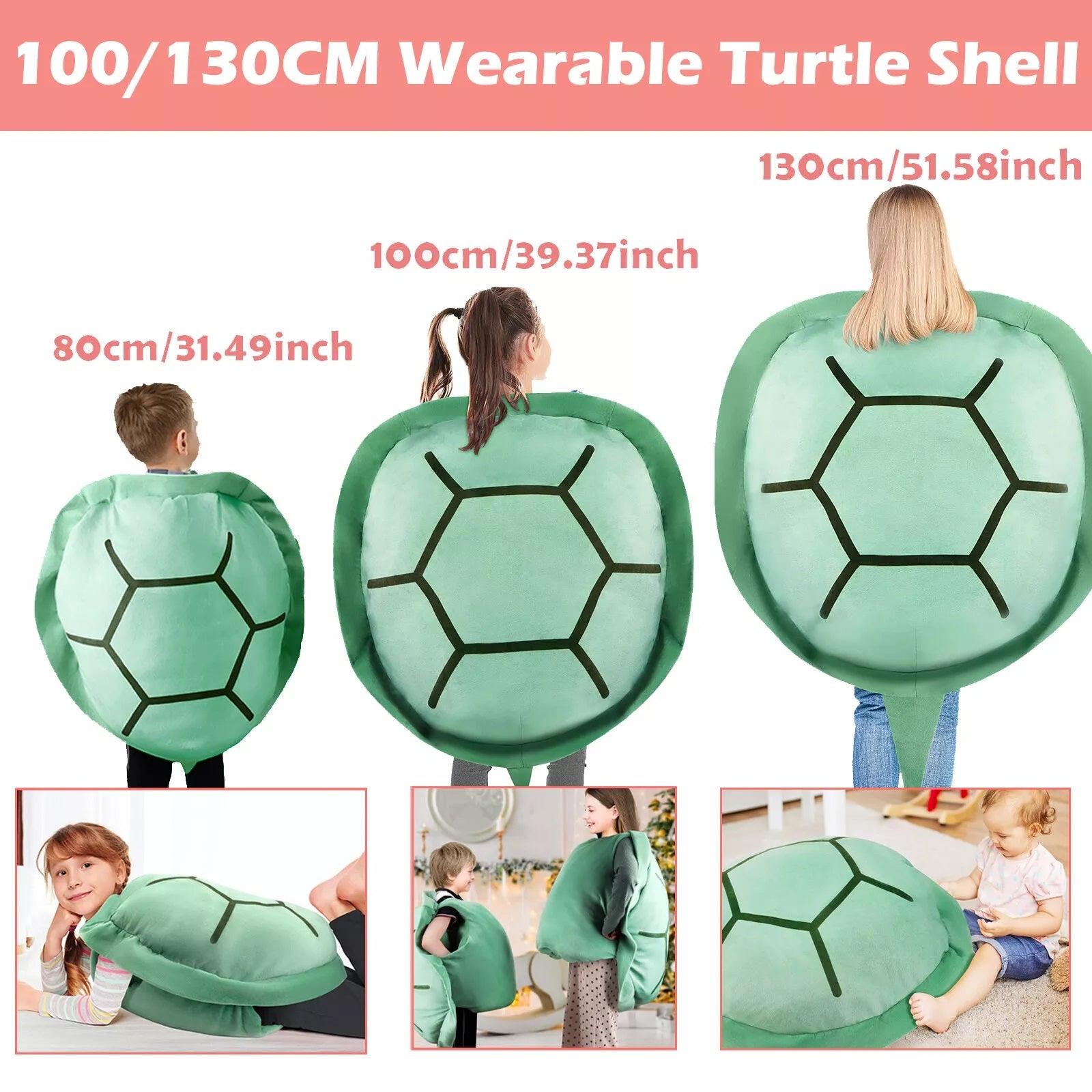 Wearable Turtle Shell Pillow - 100/130CM Wearable Turtle Shell stuffed Animal Toy Plush Pillow Kid Best Gift Sports Toys - Tophatter Daily Deals