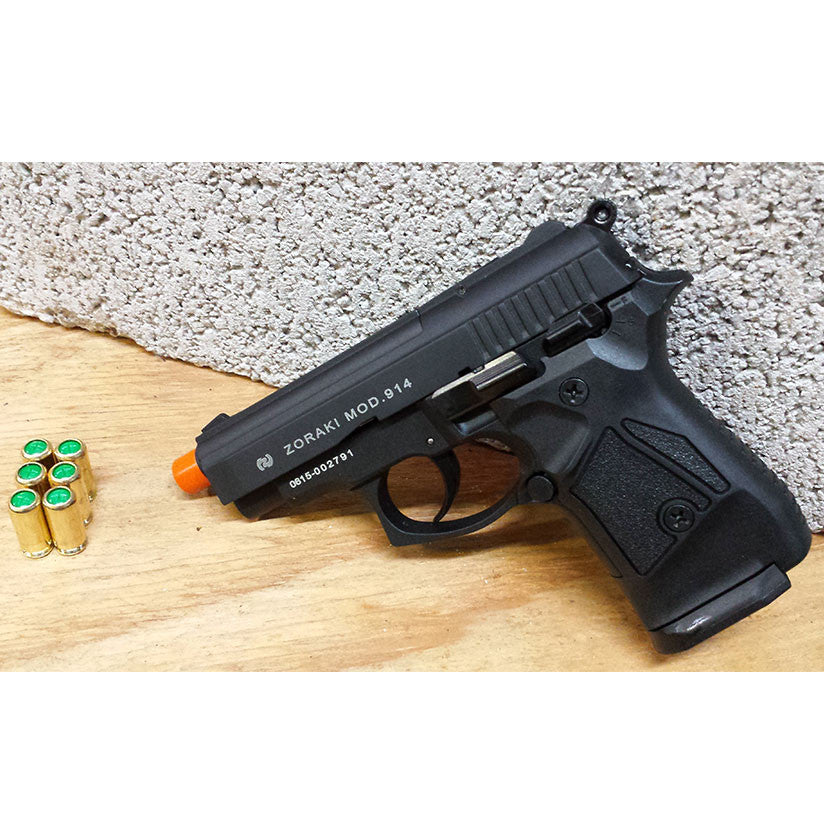 Zoraki 914 Black - Full Auto Front Firing 9mm Blank Gun (Sale! 15% OFF - No Code Needed) - Tophatter's Weapons'N'Deals Blank Firing Replica Guns - Tophatter Daily Deals