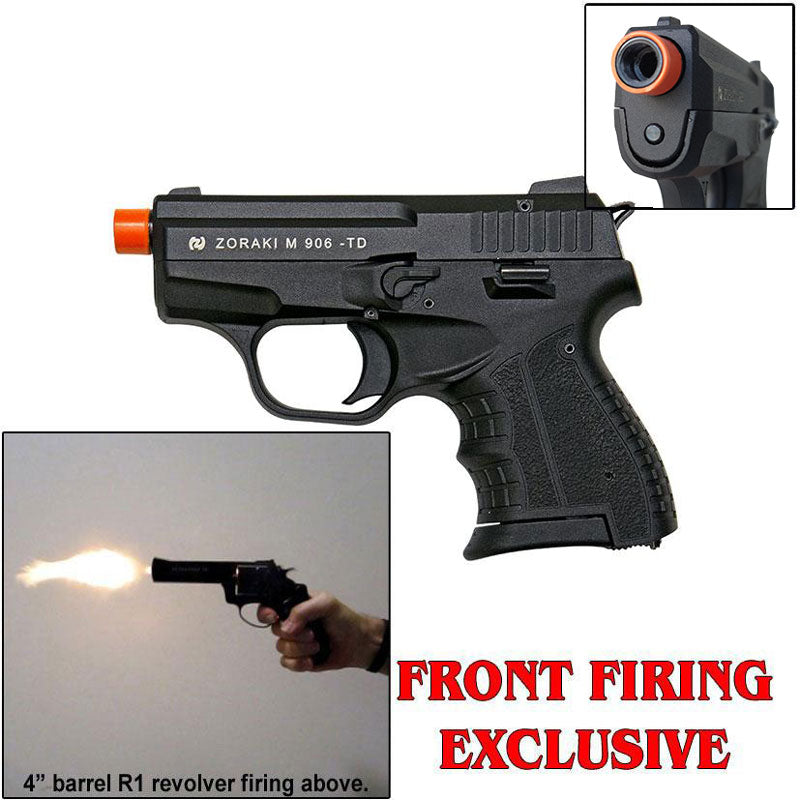 Zoraki 906 Blank Firing Gun Black - Front Fire 9mm Blank Gun - Tophatter's Weapons'N'Deals Blank Firing Replica Guns - Tophatter Daily Deals