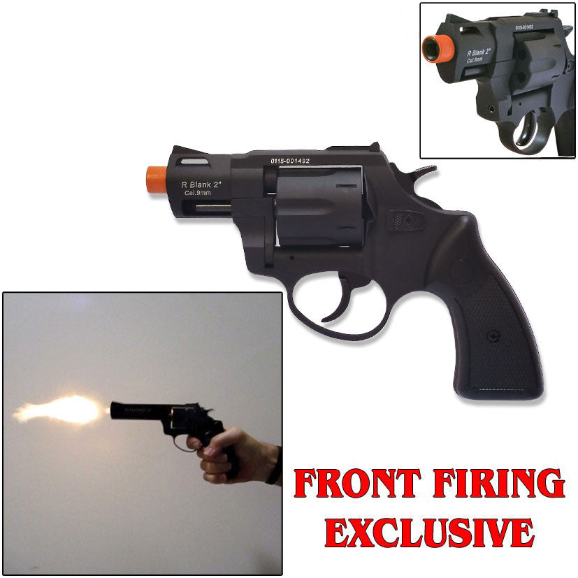 Zoraki R2 Black 2" Barrel - Front Firing Blank Revolver Starter Pistol - Tophatter's Weapons'N'Deals Blank Firing Replica Guns - Tophatter Daily Deals