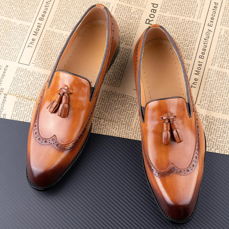 Formal Wedding Party Business Men Loafers Shoes Men Dresses Shoes - Tophatter Daily Deals