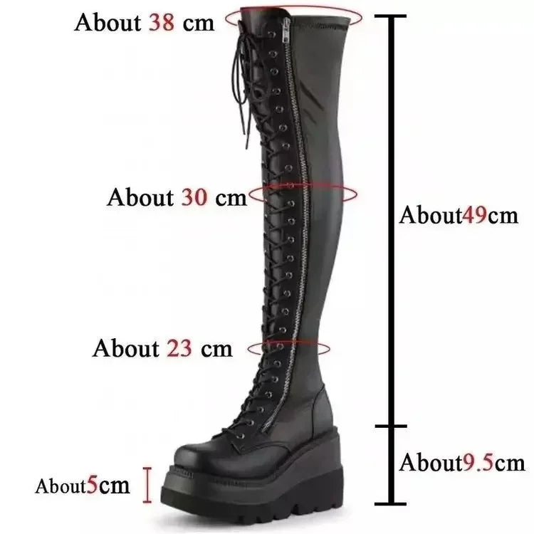 Wedges Long Boots For Women Autumn Winter Over-the-knee Boots Boots - Tophatter Daily Deals