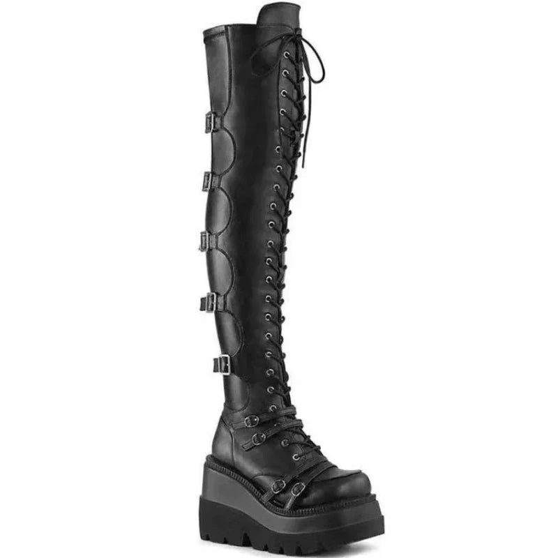 Wedges Long Boots For Women Autumn Winter Over-the-knee Boots Boots - Tophatter Daily Deals