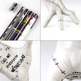 Wednesday Thing - Officially Licensed Writing Set With Pencil Holder Collectible Merchandise - Tophatter Daily Deals