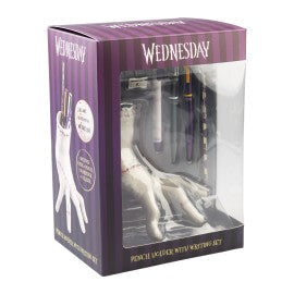 Wednesday Thing - Officially Licensed Writing Set With Pencil Holder Collectible Merchandise - Tophatter Daily Deals