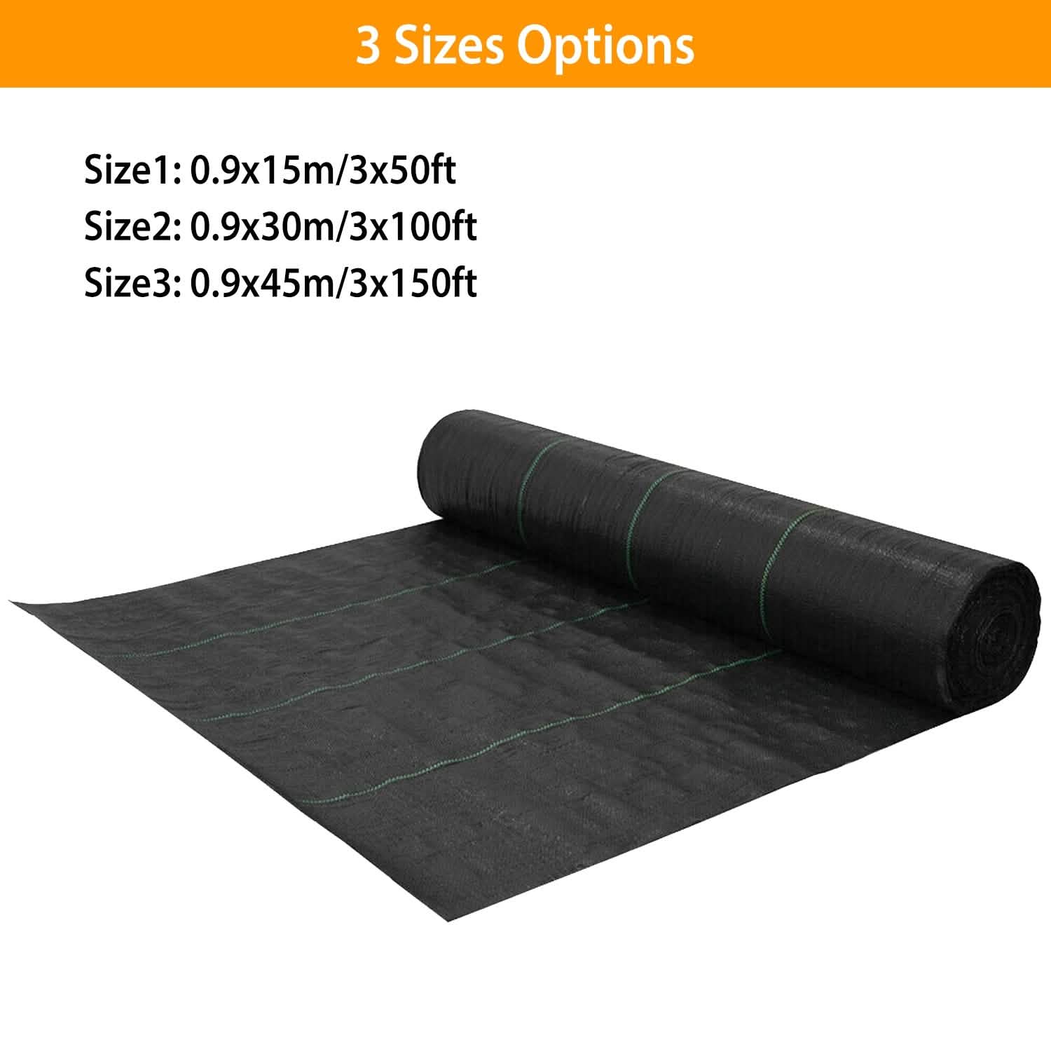 Weed Barrier Landscape Gardening Mat Fabric Woven Garden & Patio - Tophatter Daily Deals