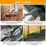 Weed Barrier Landscape Gardening Mat Fabric Woven Garden & Patio - Tophatter Daily Deals