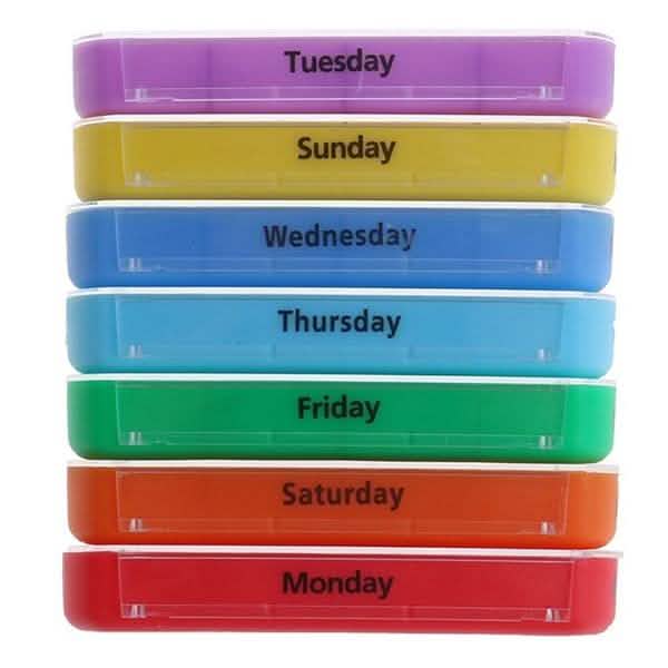 Weekly Pill Organizer Dispenser Box Health & Wellness - Tophatter Daily Deals