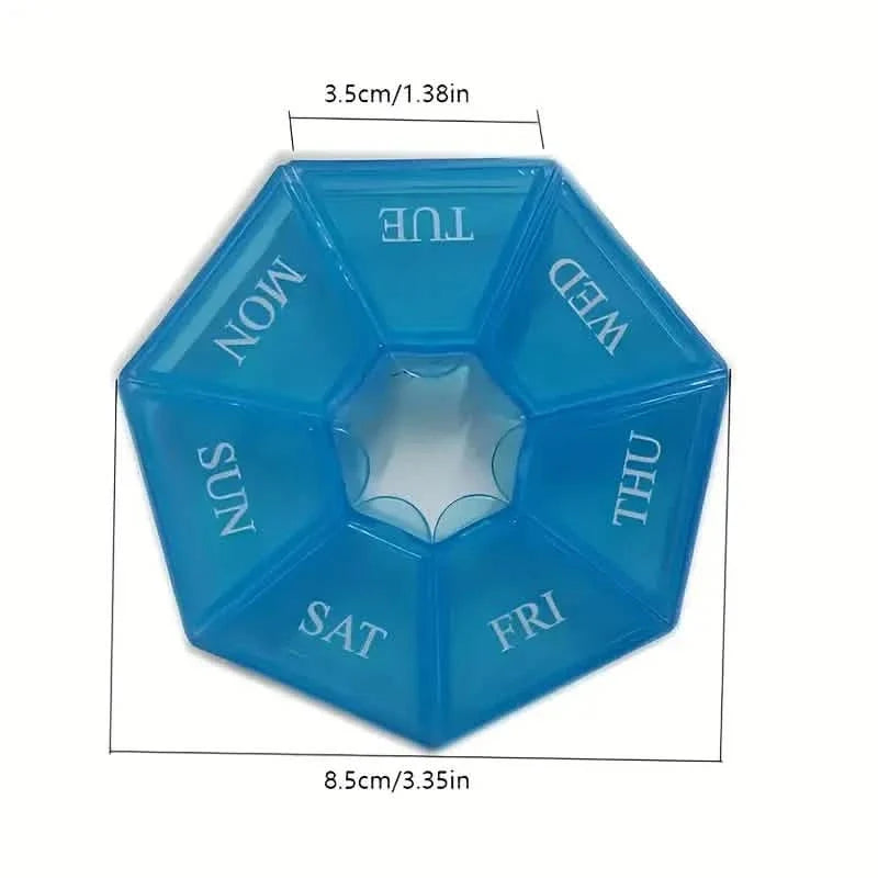 Weekly Rainbow Pill Box - 7-Grid Thickened Pill Storage Box Health & Wellness - Tophatter Daily Deals