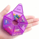 Weekly Rainbow Pill Box - 7-Grid Thickened Pill Storage Box Health & Wellness - Tophatter Daily Deals