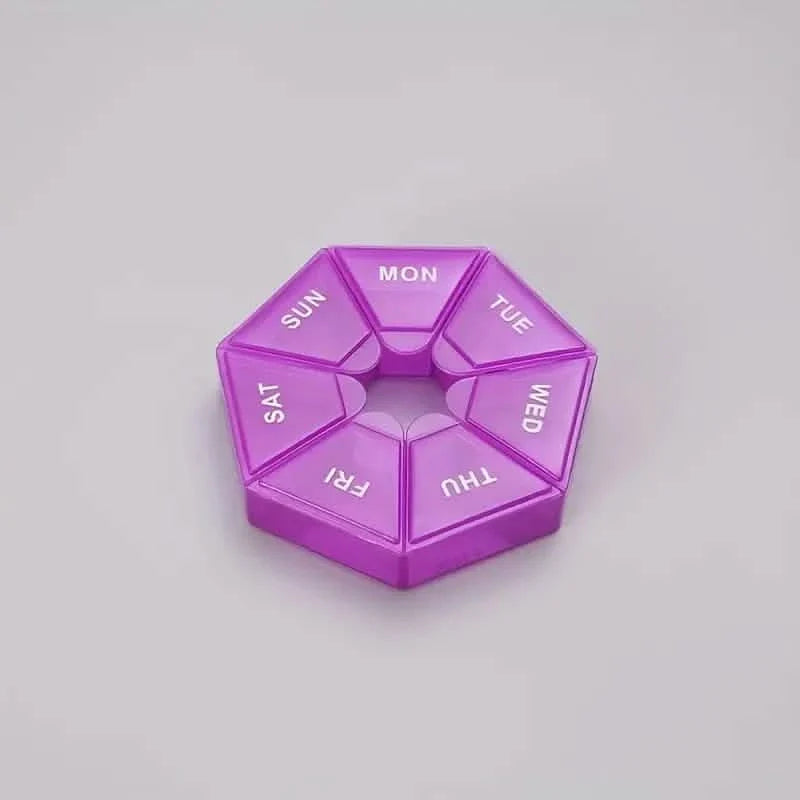 Weekly Rainbow Pill Box - 7-Grid Thickened Pill Storage Box Pink Health & Wellness - Tophatter Daily Deals