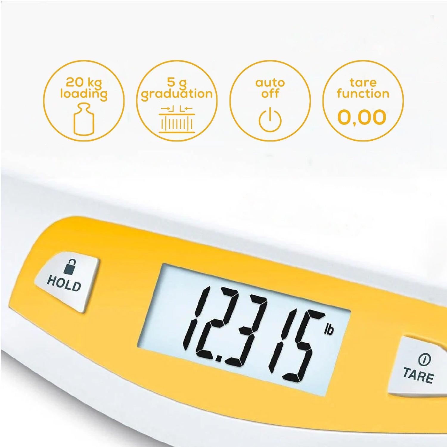 Digital Weighing Scale - Baby Weighing Scale With Large LCD Screen | 20kg Load Capacity Baby & Toddler - Tophatter Daily Deals