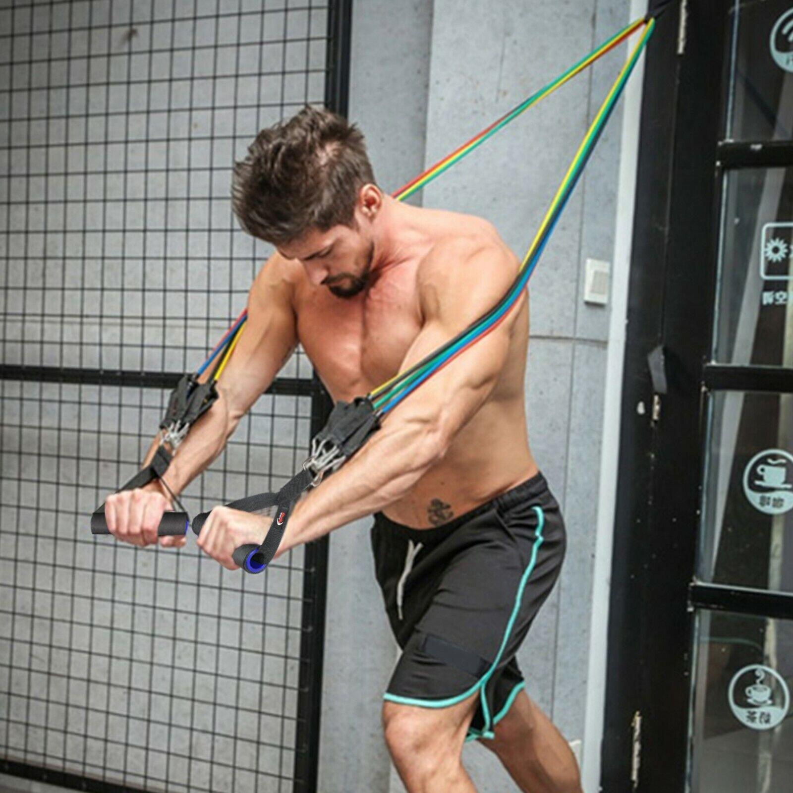 D-handles Gym - Heavy Duty Multi Gym Cable Machine Stirrup Handle Bar Exercise & Fitness - Tophatter Daily Deals