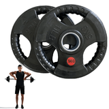 Weight Plates Set - Cast Iron 2" Hole Disc Dumbbell Olympic Barbell Weights Pair Exercise & Fitness - Tophatter Daily Deals