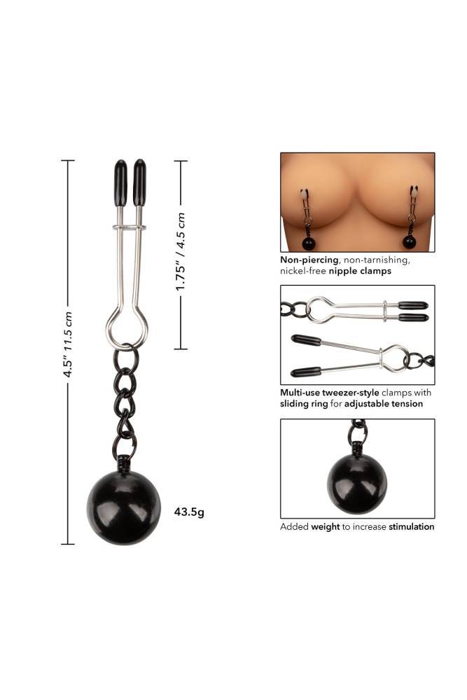 Cal Exotics - Nipple Grips - Weighted Tweezer BDSM - Tophatter Daily Deals
