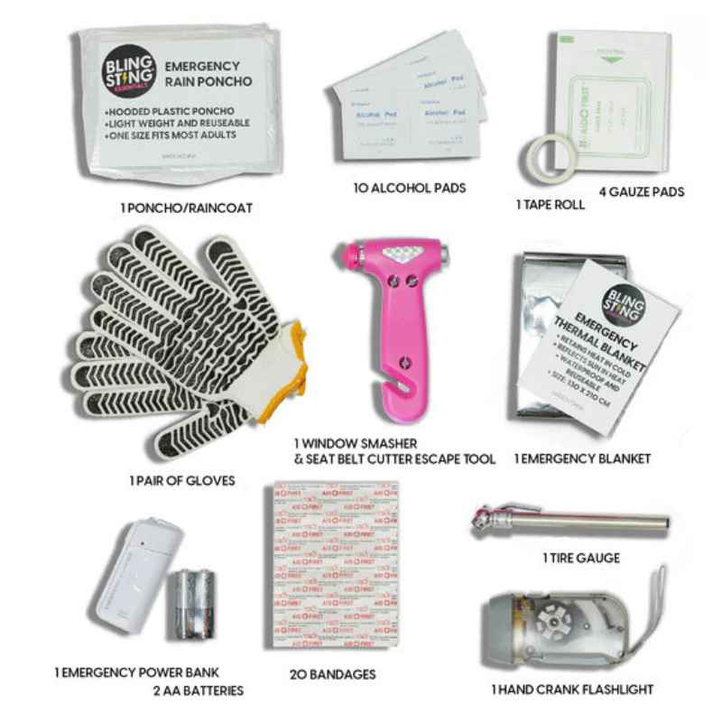 Auto Safety and First Aid Roadside Emergency Kit Package Deals - Tophatter Daily Deals