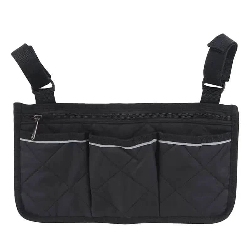 Wheelchair Armrest Organizer Bag Black Storage & Organization - Tophatter Daily Deals