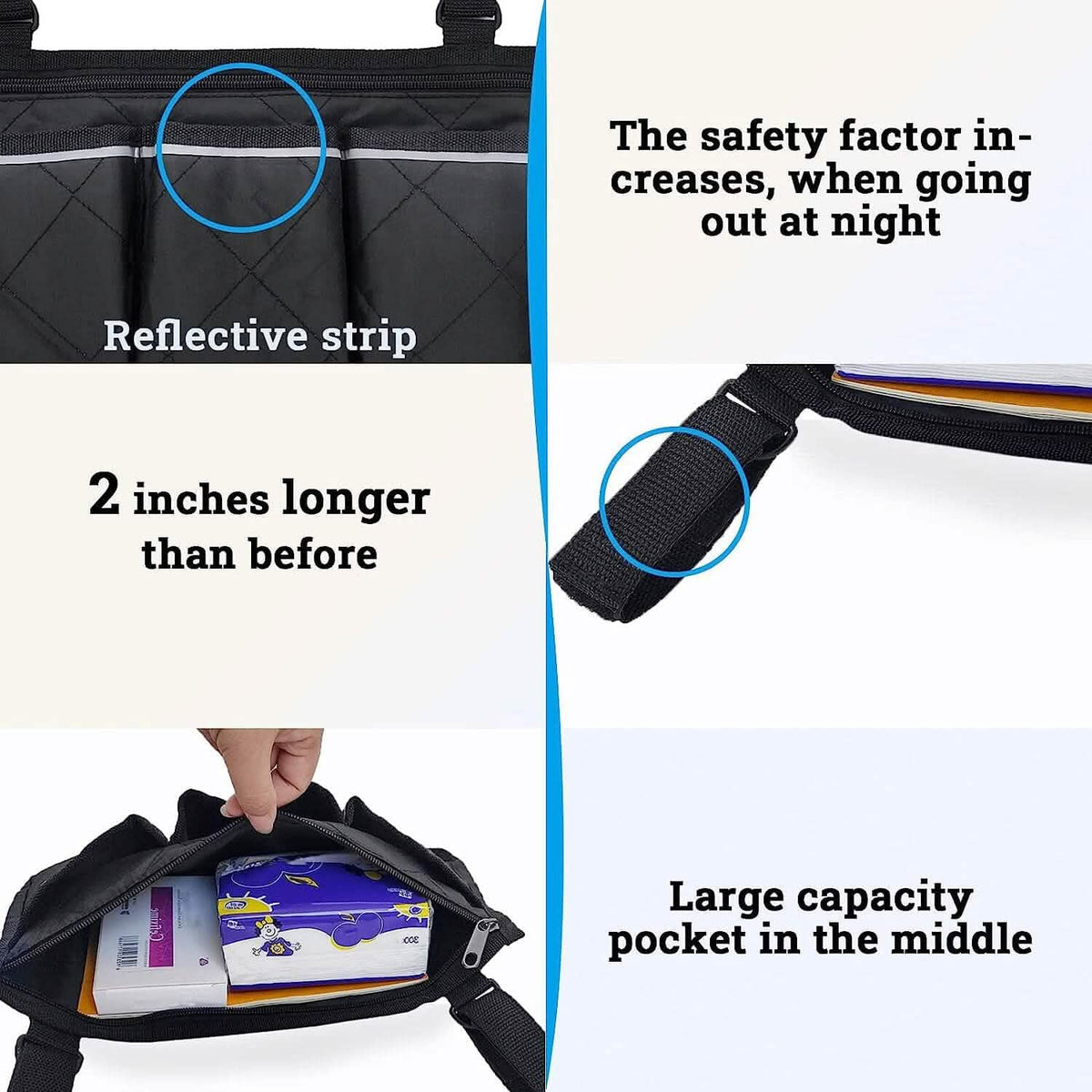 Wheelchair Armrest Organizer Bag Storage & Organization - Tophatter Daily Deals