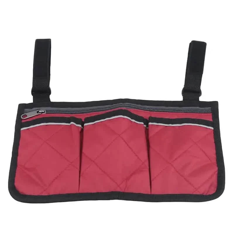 Wheelchair Armrest Organizer Bag Red Storage & Organization - Tophatter Daily Deals