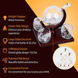 Whiskey Decanter Globe Set Wine & Dining - Tophatter Daily Deals