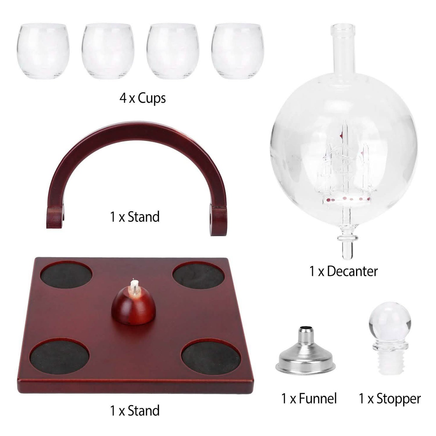 Whiskey Decanter Globe Set Wine & Dining - Tophatter Daily Deals