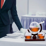 Whiskey Decanter Globe Set Wine & Dining - Tophatter Daily Deals