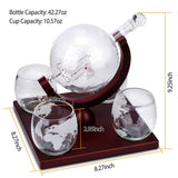 Whiskey Decanter Globe Set Wine & Dining - Tophatter Daily Deals