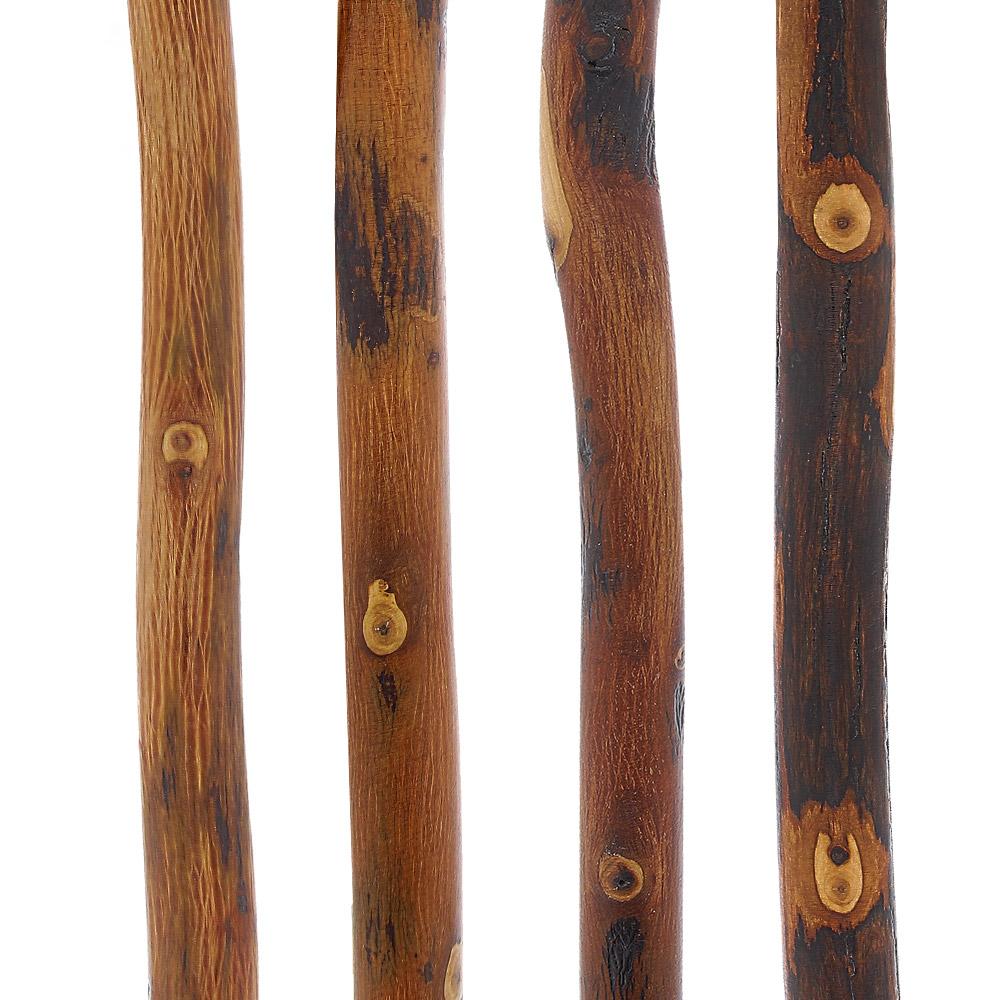 Nature-Designed Hickory Crook Cane: Rustic Natural Wood Walking Sticks - Tophatter Daily Deals